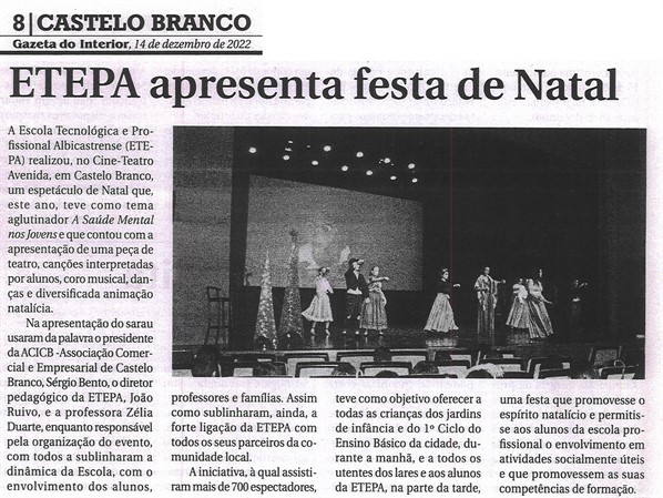 14 12 2022 Espetaculo Natal Gazeta Interior