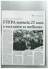 Destaque - ETEPA Assinala 27 Anos e está entre as melhores